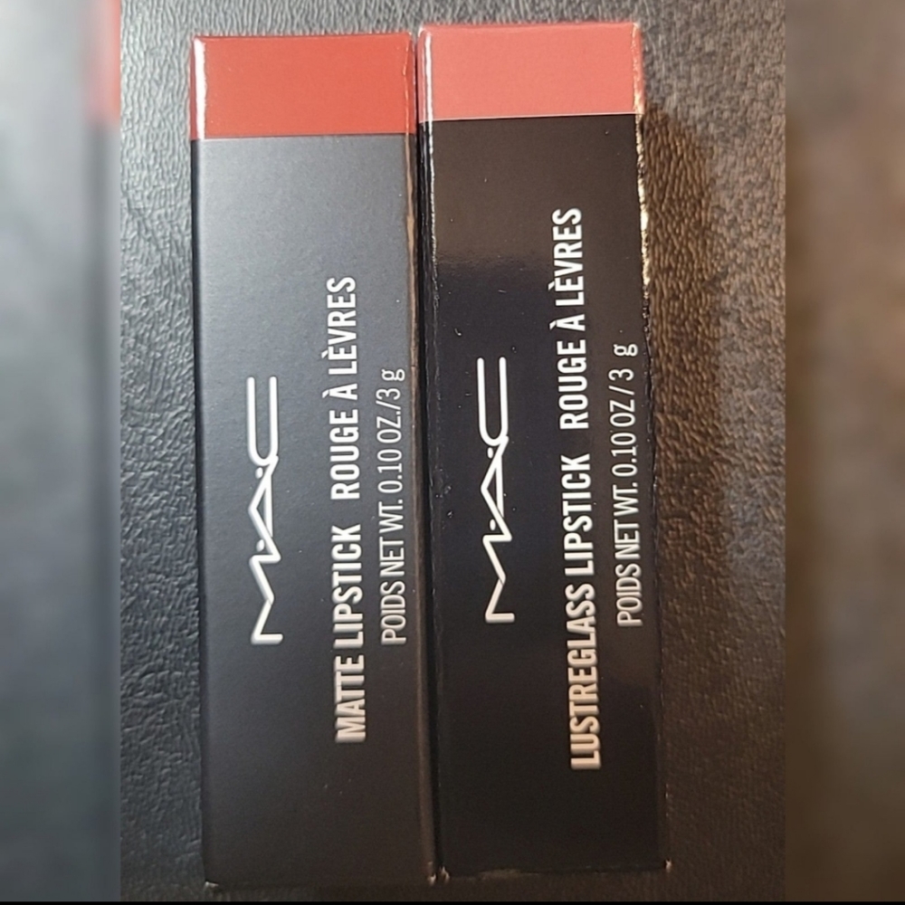 MAC Cosmetics Lipstick Bundle - Lustregloss & Matte - Business Casual & Chili